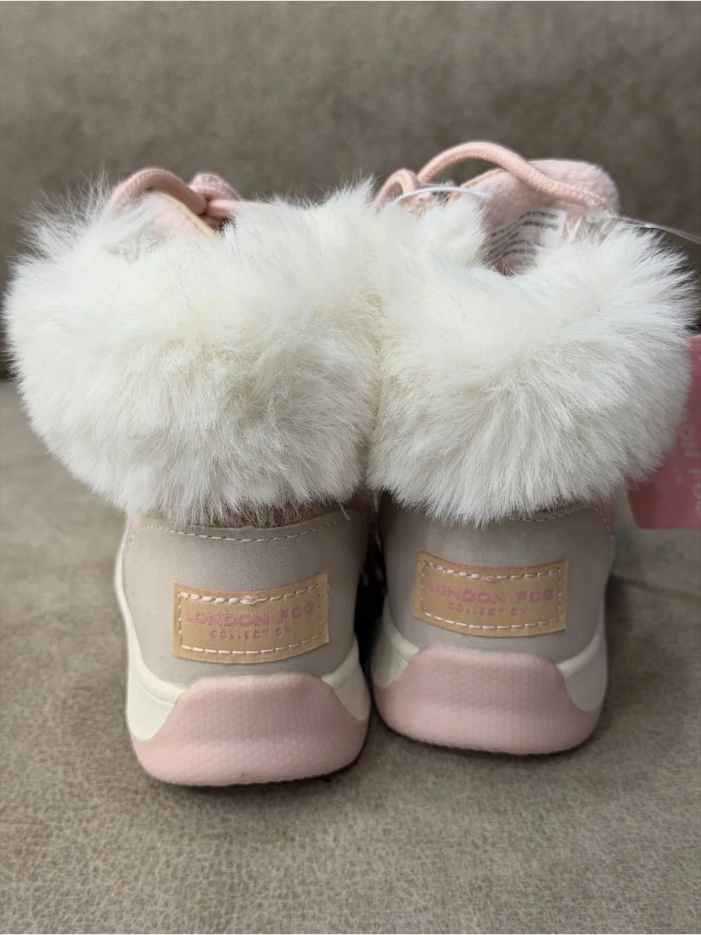 London Fog Talia R Girls Pink Faux Fur Winter Boots Toddler 8M New